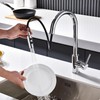 TIORIY Metal Kitchen Sink Faucet Head Replacement, Chrome Kitchen Faucet