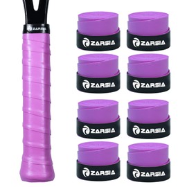 KUZAW 8 Pack Tennis Racket Grip Tape - Tacky Overgrip Non-Slip Sweat-Absorbing Cushion Wrap for Tennis, Pickleball, Badminton, Golf, Baseball, Bat, Universal Grip Tape (8X Lavender)