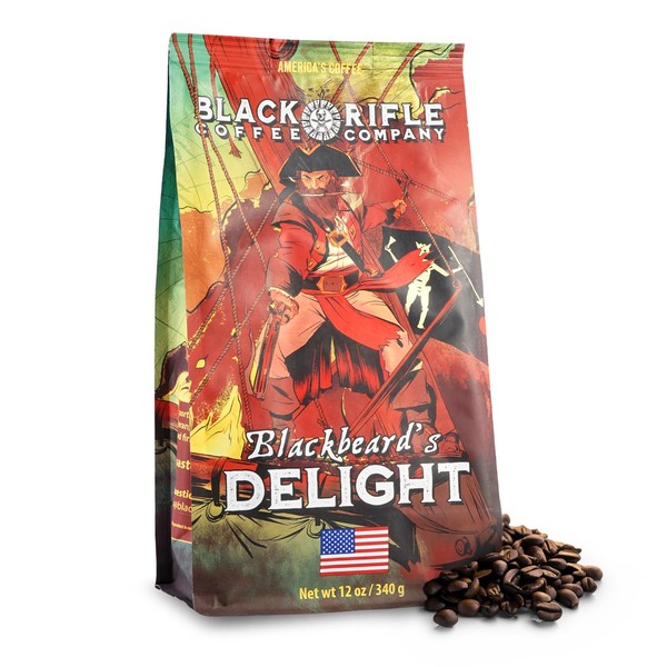 Black Rifle Coffee Company Blackbeard's Delight Café tostado oscuro, bolsa de 12 onzas