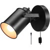 NOTOC Industrial Adjustable Retro Black, Plug-in Wall lamp, Rocker Wall