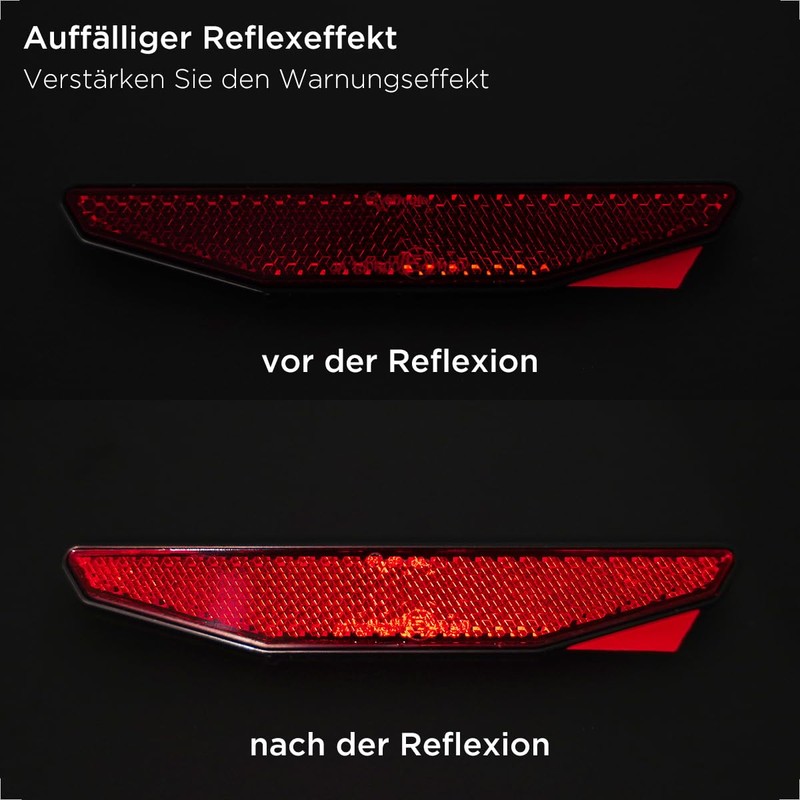 Evermotor Rear Reflector E4 Tested, Motorcycle Reflector Rear with Short
