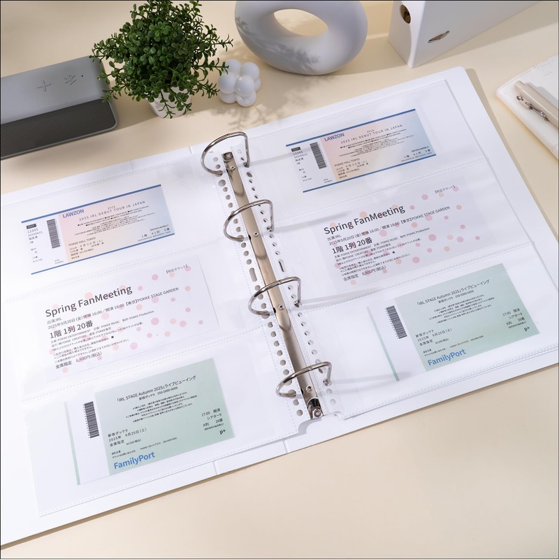 Nakabayashi IRL-RF-B05 irelu Binder Refills, 3 Pockets (Double Sided), For