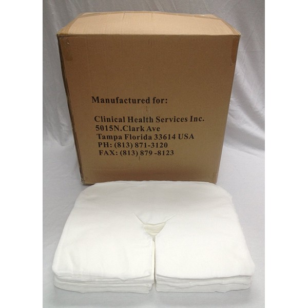Therabuilt Disposable headrest Covers for Massage Tables, case of 1000 pcs. Full Size: 16 3/8" x 12"