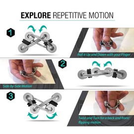 Topways® Flippy Chain Fidget Toy - Perfect for ADHD, Anxiety, and Autism - Bike Chain Fidget Toy Stress Reducer for Adults and Kids (4 Pack)