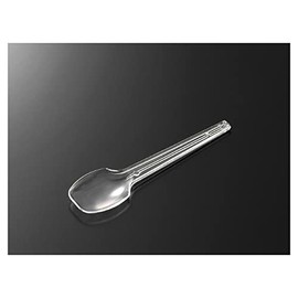 Central Chemical 289306 Plastic Cutlery Disposable Dessert Spoons, 100 Roses, 100 Pieces, Transparent, Approx. 0.2 x 3.9 x 1.0 inches (0.5 x 9.8 x 2.6 cm)
