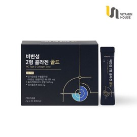 Vitamin House 비변성 2형 콜라겐 골드 30포 1박스 Non-Denatured Type 2 Collagen Gold 30 Sachets 1 Box