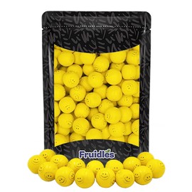 Smile Face Chewing Gum Balls Flavored Candy Buffet Treats, Machine Size Refills, Kosher Certified Parve, 1" Inch (Half-Pound)