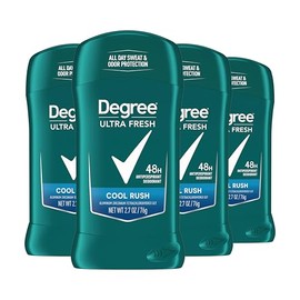 Degree Degree Men Ultra Fresh Antiperspirant Deodorant Stick Cool Rush Pack of 4 for 48H Sweat and Odor Protection for Men, 2.7 oz