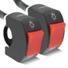 2 Pieces Motorcycle Light Switch Handlebar Toggle Switch with On