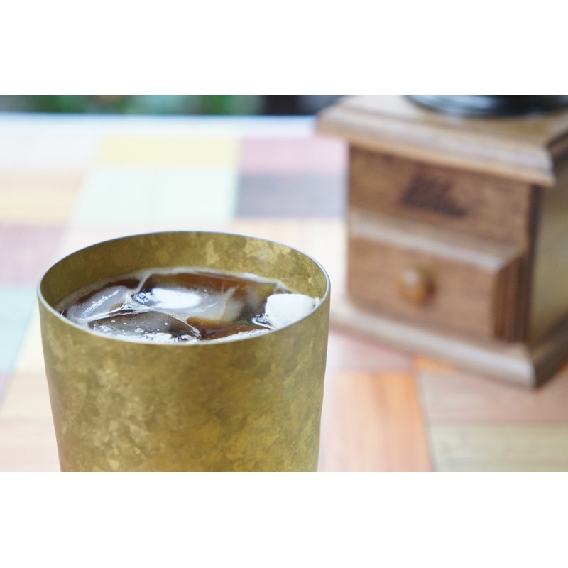 Horie Niigata Prefecture Tsubame made in Titanium Double Tumbler Cotta
