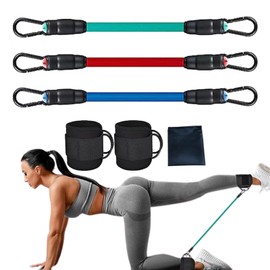 Ankle Resistance Bands with Cuffs - Ankle Band Cuff Set - Legs Resistance Bands with Ankle Strap for & Hip Exercises, Workout Equipment for Women & Men