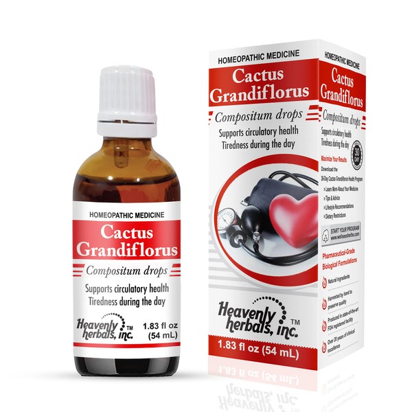 Cactus Grandiflorus Drops – Contains Rauvolfia Serpentina Extract, Arjuna Extract & Crataegus Oxy Extract | Homeopathic Combination to Support Blood Pressure & Promote Heart Health.