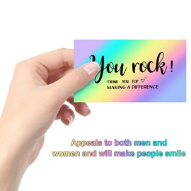 180 Pieces Appreciation Cards You Are Awesome Cards Reflective Holographic Silver Thank You Note Cards Recognition Postcards for Employees, Volunteers, Nurses, Doctor, Teachers, Students, 2 x 3.6 Inch