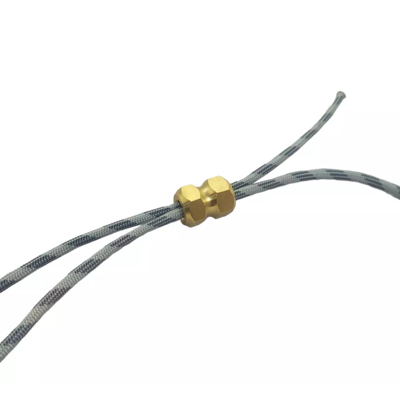 Bead - Brass Hex Lanyard Bead