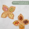 Hallops Bamboo Fruit Tray - Premium Serving Platter Set with