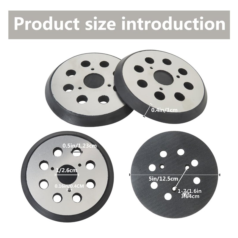 2 Pack Replacement Sander Pad for Dewalt, 5" 8-Hole Hook