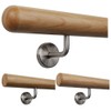 TIBU Handrail Wooden Oak Diameter 50 mm Railing Stairs 0.3