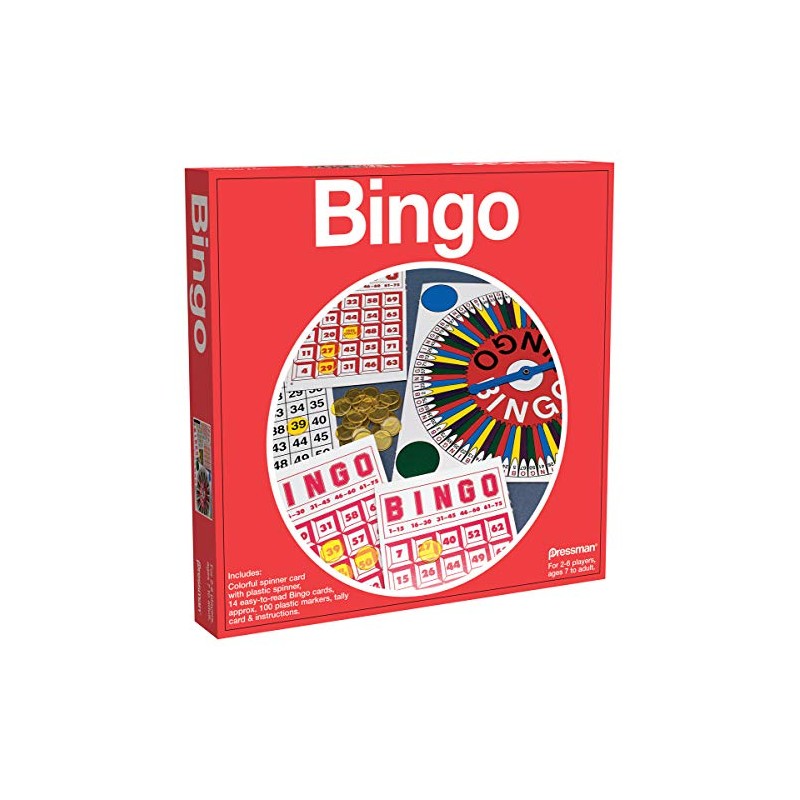 Pressman Toy Bingo in Red Box , 5"