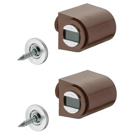 cyclingcolors 2 x Magnetic Catch Brown Furniture Magnetic Catch Door Magnet Furniture Magnetic Closure Cabinet Door Closer Door Lock Round