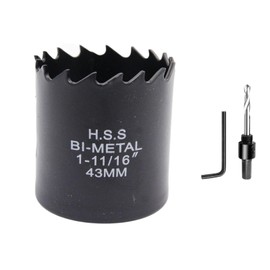 Hole Cutter 43mm LAIWEI Bi-Metal Hole Saw, HSS Circular Hole Saw Head, 1.8 mm Thick, Cutting Depth up to 38mm, Suitable for Wood, Plastic, plasterboard and Metal Round Pipe