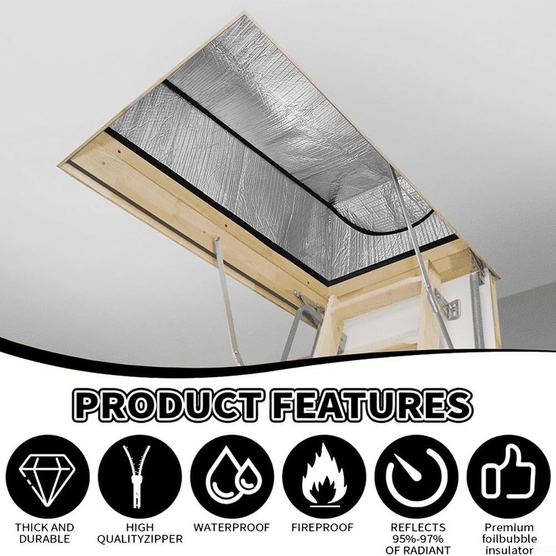 Moisture Resistant Loft Stair Insulation Keeps Your Home Cool in