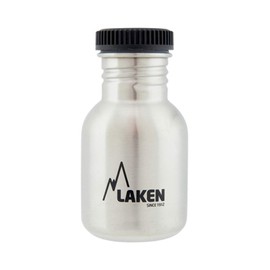 Laken Basic Steel Bottle, Stainless Steel Bottle for Children and Adults, Standard Mouth and Screw Cap, 0.35 L, Silver