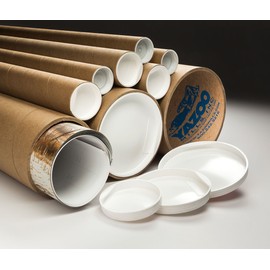 Yazoo Mills 10" x .250 x 73" Extra Heavy Duty Kraft Mailing Tube (1) with Plugs