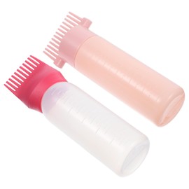 WOONEKY 2 Pcs Hair Dye Applicator Bottle with Comb Tip Root Comb Applicator for Precise Hair Coloring Ideal for Hairdressing Supplies and Hair Treatments