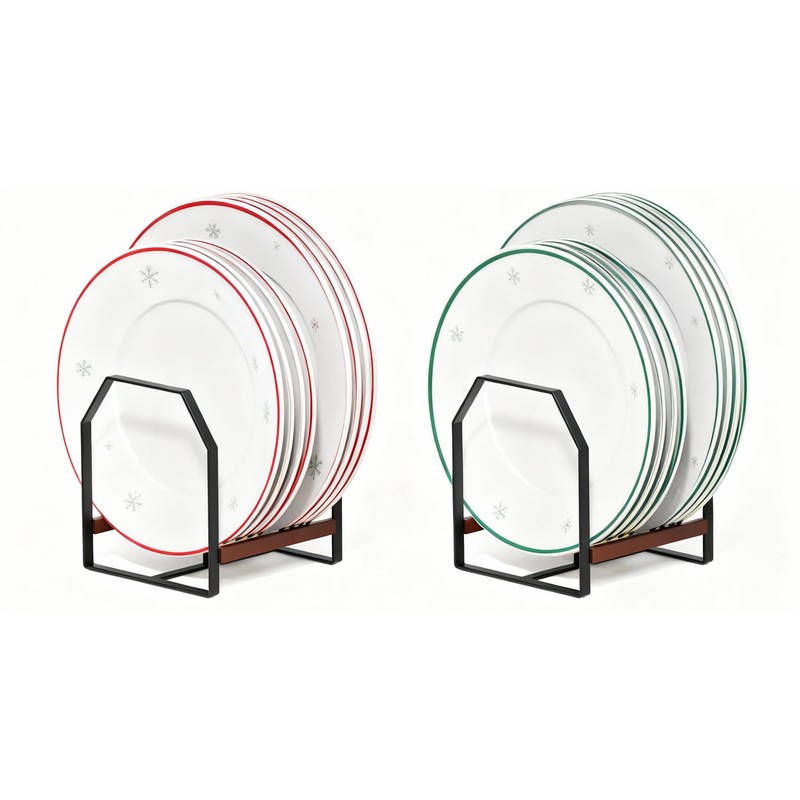 TIPSYTREE 2 Pack Small Kitchen Plate Organizer, Metal Dish Racks