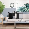 LOHDALOLF Black and Grey Cushion Covers 45x45 cm Set of