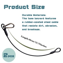 2 Pcs Electrical Tape Holder with Snap Hooks, Tape Holder Chain, Electrical Tape Holder Chain Strap for Gaffers Tape, Tool Belts, Pouch Bag, Stage Carrying Tool