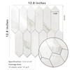 Vamos Tile Glossy White Marble Backsplash Tile Peel and Stick,