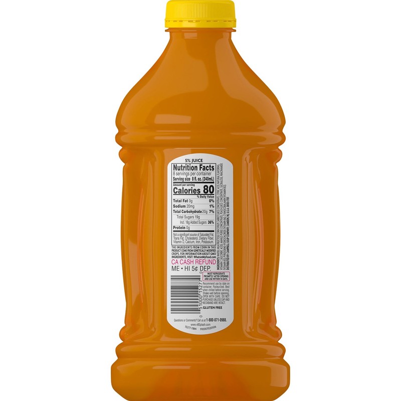 V8 Splash Mango Peach, 64 oz. Bottle