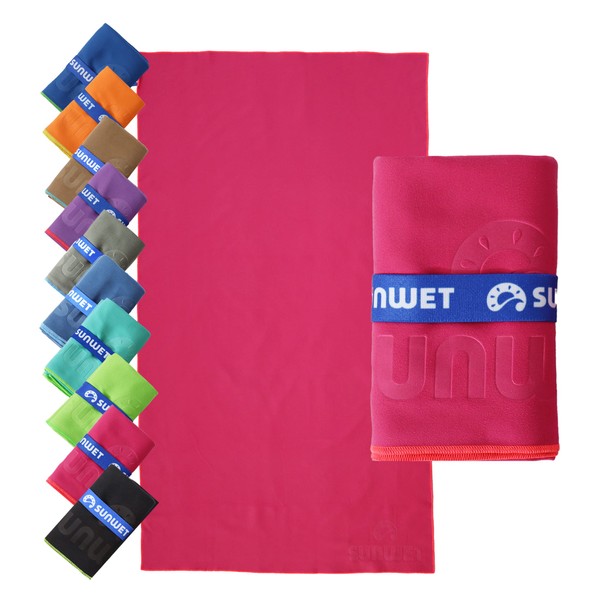 SUNWET STAY DRY | Toalla Microfibra Rosa Extra Grande (158x85cm)
