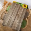 Walmsco Tablecloth Brown Wooden Board Sunflowers Decor For Dining Room
