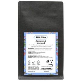 PRAANA TEA Black Loose Tea with Jasmine Buds and Almond, 100 g, 508-100