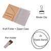 Passport Size Travelers Notebook Accessories Kit - Kraft File Folder,