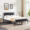 VECELO Queen Size Platform Bed Frame with Wooden Headboard,Sturdy Steel