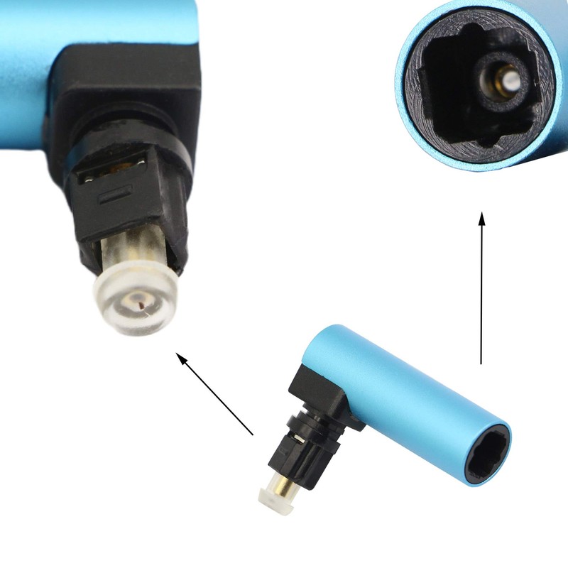360 Degree Digital Fiber Optic Toslink Right Angle 90 Degree