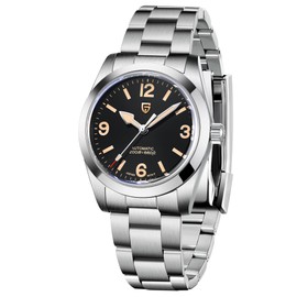 Pagani Design Automatic Watches for Men 36mm Stainless Steel Men’s Wristwatch, Sapphire Mechanical Watches, NH35A Movement (Silver)