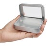 Kurtzy 10 Pack Silver Metal Storage Tin Box with Lid