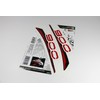 Tankpad Motorcycle Sticker Decal Compatible with Kawasaki Z900 Red Silver