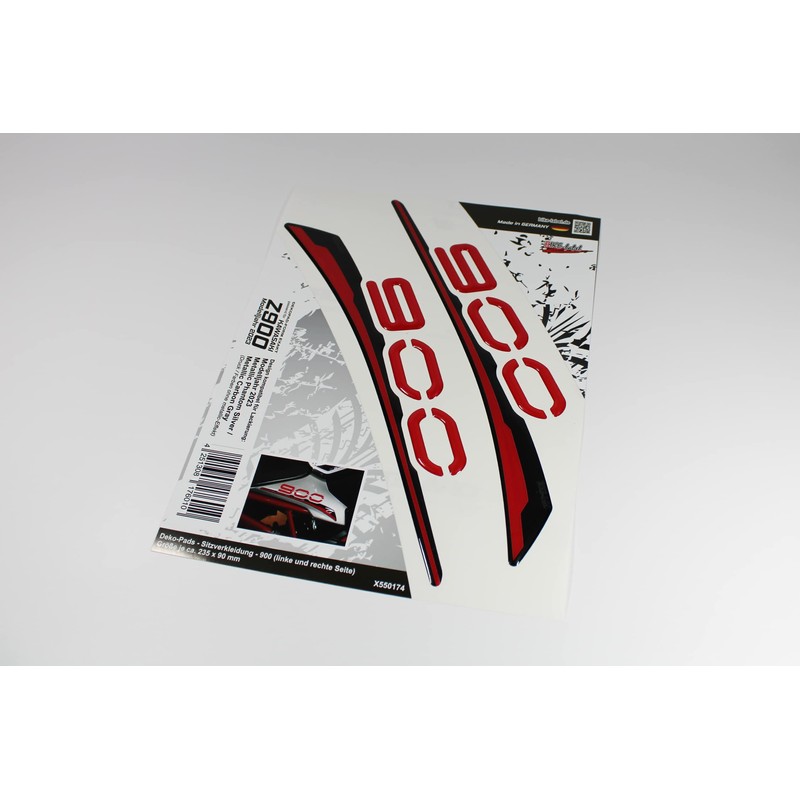 Tankpad Motorcycle Sticker Decal Compatible with Kawasaki Z900 Red Silver