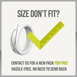 Rinfit Silicone Rings for Men 9mm Wide, 2mm Thick - Mens Rubber Wedding Bands - Infinity Silicone Rings for Him - Patented Design - Pack E, Size 10