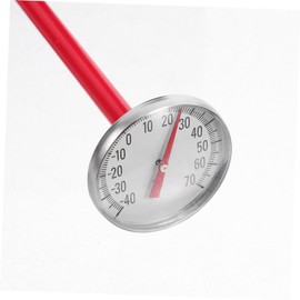 Kichvoe 2Pc Car Interior Decoration Thermometer Mechanical Clock Shape Thermometer for Car Air Conditioner Easy Installation Red Color Suitable for Vehicle and Home Use