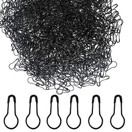 Ruidee 1000 pcs Metal Safety Pins Gourd Pin Bulb Pin Calabash Pin Bead Needle Pin Clothing Tag Pin DIY Home Accessories (Black), US-JJ-JS-BZ-HL