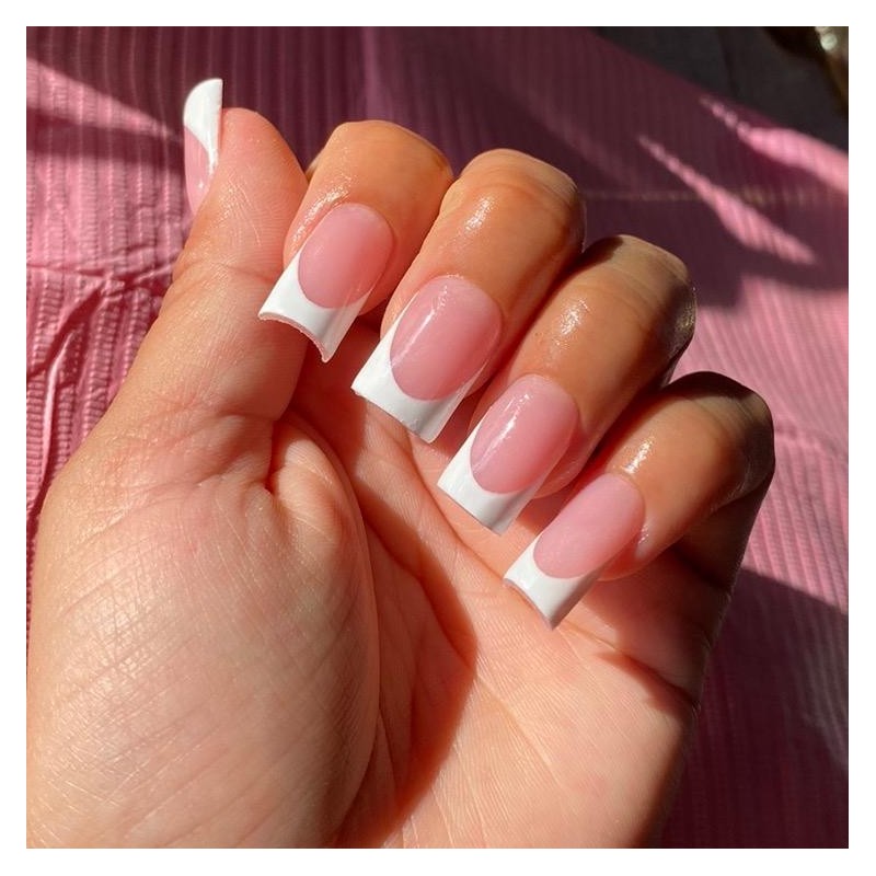 French Tip Acrylic Press ons - Length: Short, Size: XSmall