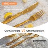 KINGSTONE Gold Silverware Set, Luxury 20 Piece Flatware Set for