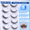 Natural Self Adhesive Eyelashes Pre Glued Lashes Cat Eye Reusable