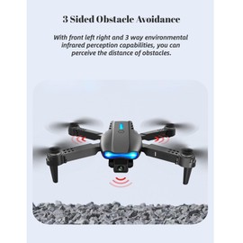 Foldable RC Drone, Obstacle Avoidance, Quadcopter, HD Dual Camera, 4K Aerial Photography, RC Planes, Supporting WiFi App, Gifts for Kids and Adults